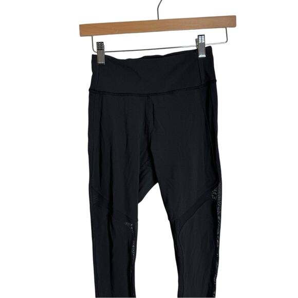 Lululemon The Lab Black Mesh Back‎ Detail Leggings Pants Women’s Size 4 - Picture 4 of 9